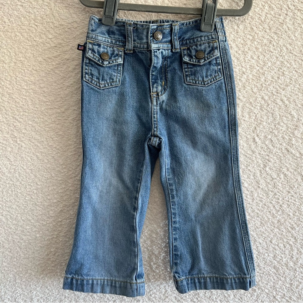 Polo Jeans Co‎ Ralph Lauren Vintage Toddler Denim Blue Flare Jeans Size 2T